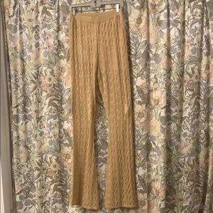 Free People bell bottom pants gold size large